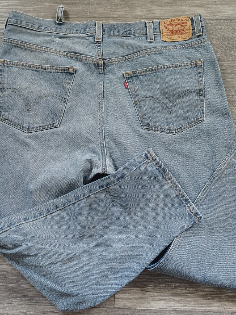 Levi's Light Blue Relaxed Fit Jeans - 550 Men's 42 X 32